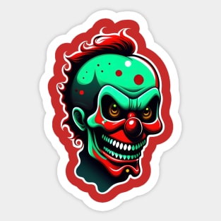 CLOWN'S SKULL 01 Sticker